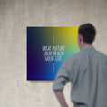 Load image into Gallery viewer, Chiropractic Poster: Great Posture Blue Yellow Canvas Wrap