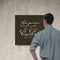 Load image into Gallery viewer, Chiropractic Poster: The Power / Elegant Font Dark Background Canvas Wrap