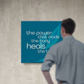 Load image into Gallery viewer, Chiropractic Poster: The Power That Made The Body Teal Leaves Canvas Wrap