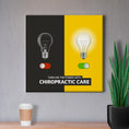Load image into Gallery viewer, Chiropractic Poster: Turn on the Power with Chiropractic Canvas Wrap