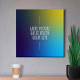 Load image into Gallery viewer, Chiropractic Poster: Great Posture Blue Yellow Canvas Wrap