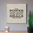 Load image into Gallery viewer, Chiropractic Poster: The Power That Made The Body Modern Tan Canvas Wrap