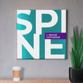 Load image into Gallery viewer, Chiropractic Poster: Spine Modern Large Letters Teal Canvas Wrap
