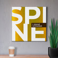 Load image into Gallery viewer, Chiropractic Poster: Spine Modern Large Letters Gold Canvas Wrap