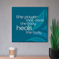 Load image into Gallery viewer, Chiropractic Poster: The Power That Made The Body Teal Leaves Canvas Wrap
