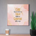 Load image into Gallery viewer, Chiropractic Poster: Cure Treat Comfort Boho Canvas Wrap