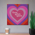 Load image into Gallery viewer, Chiropractic Poster: Love Your Spine Hearts Canvas Wrap