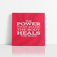 Load image into Gallery viewer, Chiropractic Poster: The Power That Made The Body Modern Red Canvas Wrap