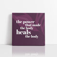 Load image into Gallery viewer, Chiropractic Poster: The Power That Made The Body Purple Leaves Canvas Wrap