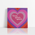 Load image into Gallery viewer, Chiropractic Poster: Love Your Spine Hearts Canvas Wrap
