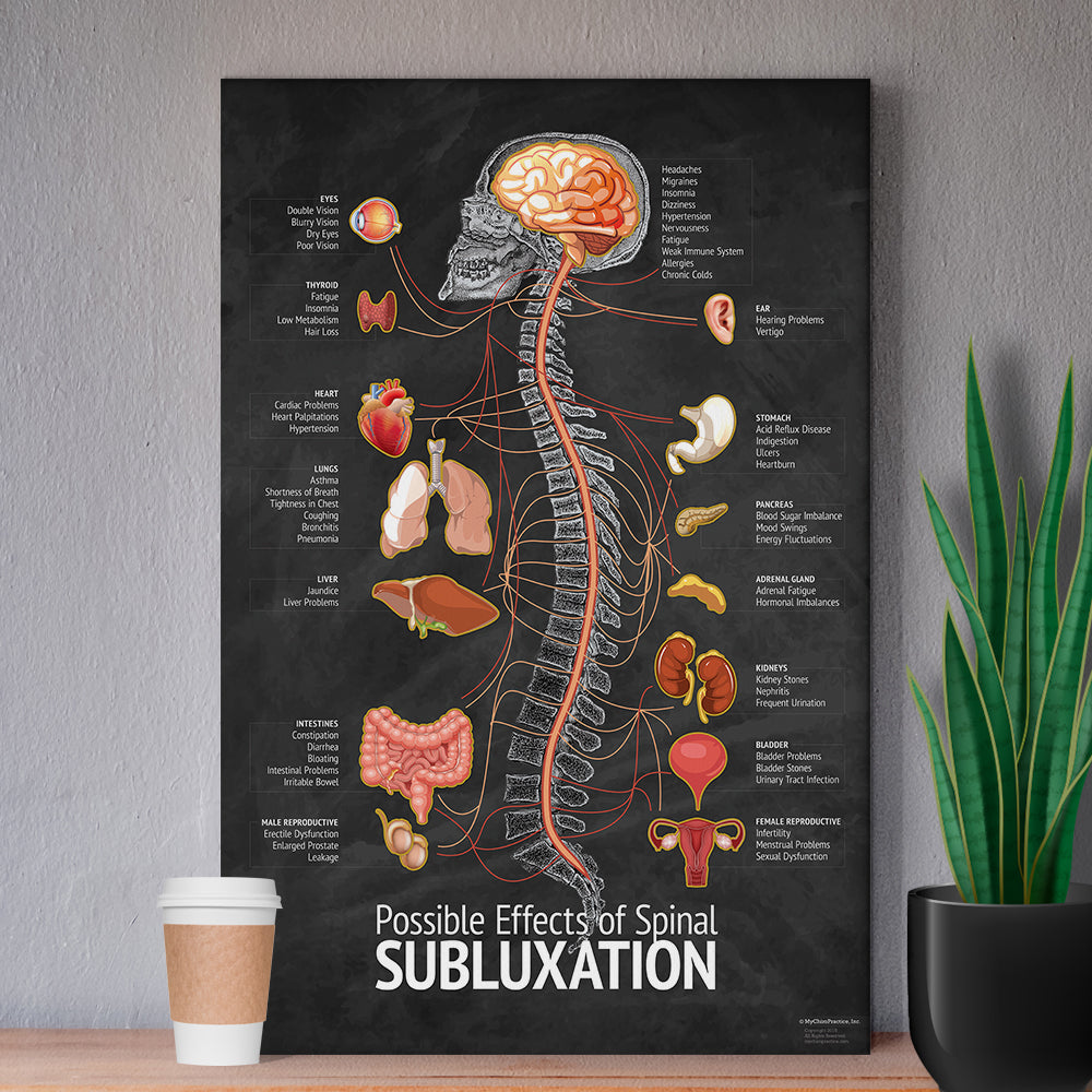 Chiropractic "Subluxation" Spine, Organ, Nerve Canvas Wrap