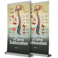 Load image into Gallery viewer, Chiropractic "Subluxation" Retractable Banner for Spinal Screenings - 48" Wide x 92" High