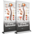 Load image into Gallery viewer, Chiropractic "Subluxation" Retractable Banner for Spinal Screenings - 48" Wide x 92" High