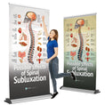 Load image into Gallery viewer, Chiropractic "Subluxation" Retractable Banner for Spinal Screenings - 48" Wide x 92" High