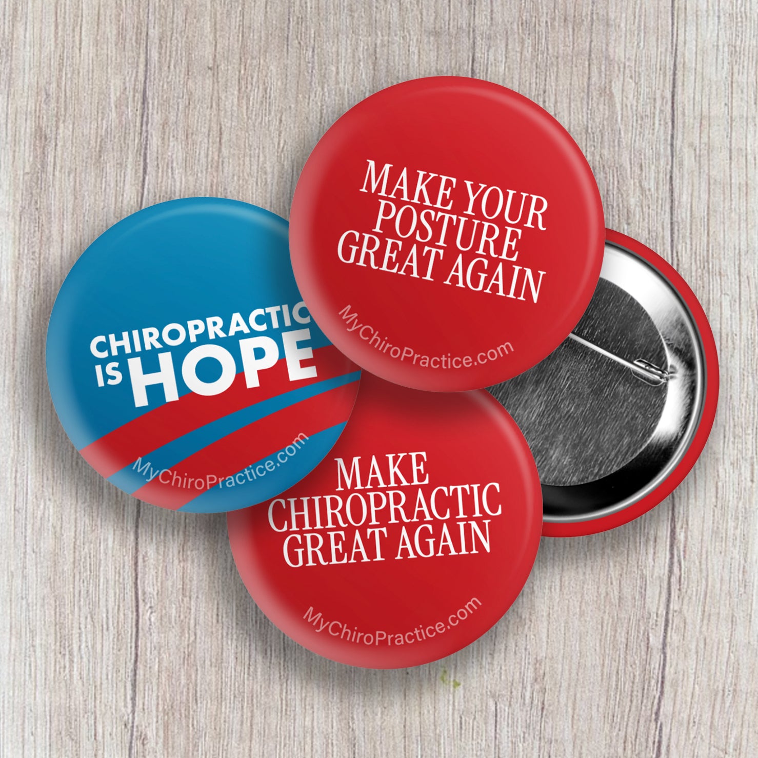 3-Pack Chiro-Political Buttons