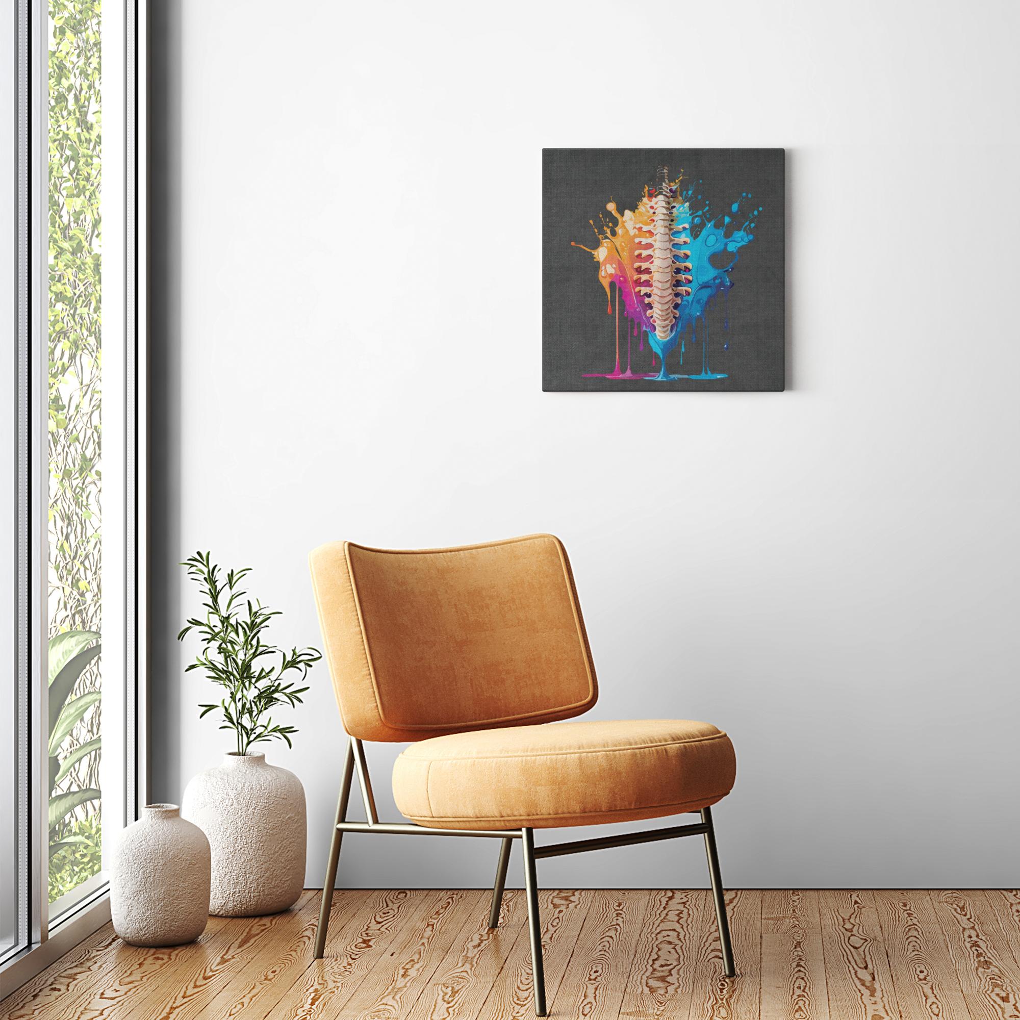 Chiropractic Poster: Spine Paint Splatter