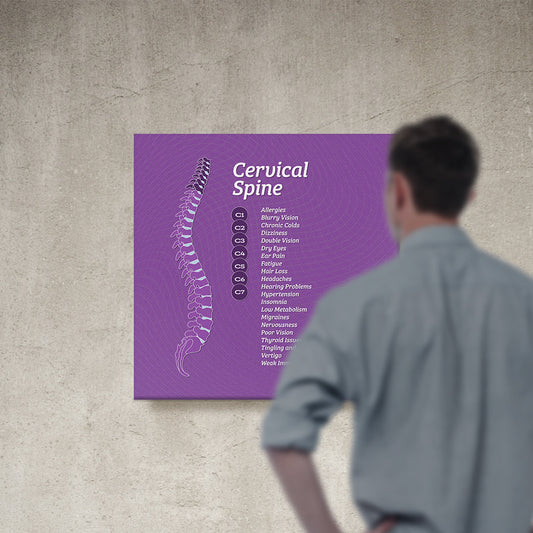 Chiropractic Poster: The Cervical Spine Patient Education Canvas Wrap