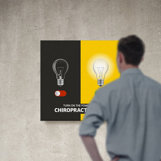 Chiropractic Poster: Turn on the Power with Chiropractic Canvas Wrap