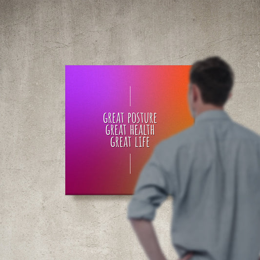 Chiropractic Poster: Great Posture Pink Red Canvas Wrap