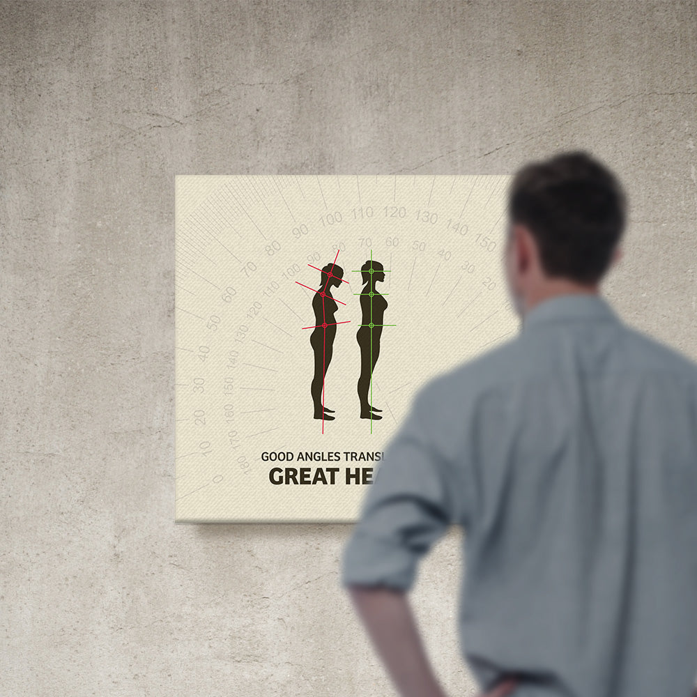Chiropractic Poster: Good Angles Great Health Canvas Wrap