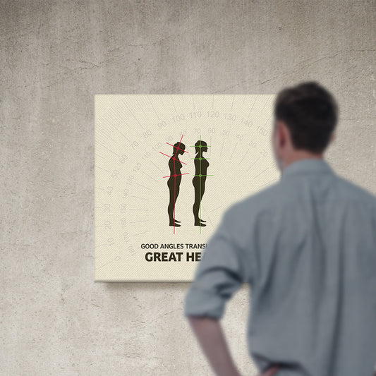 Chiropractic Poster: Good Angles Great Health Canvas Wrap