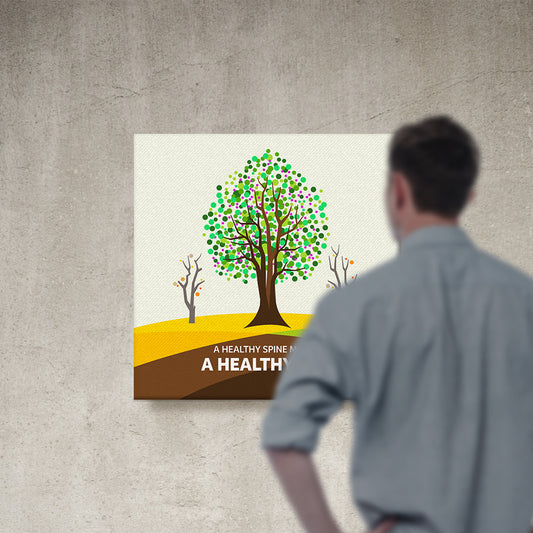 Chiropractic Poster: Healthy Spine Healthy You Trees Canvas Wrap