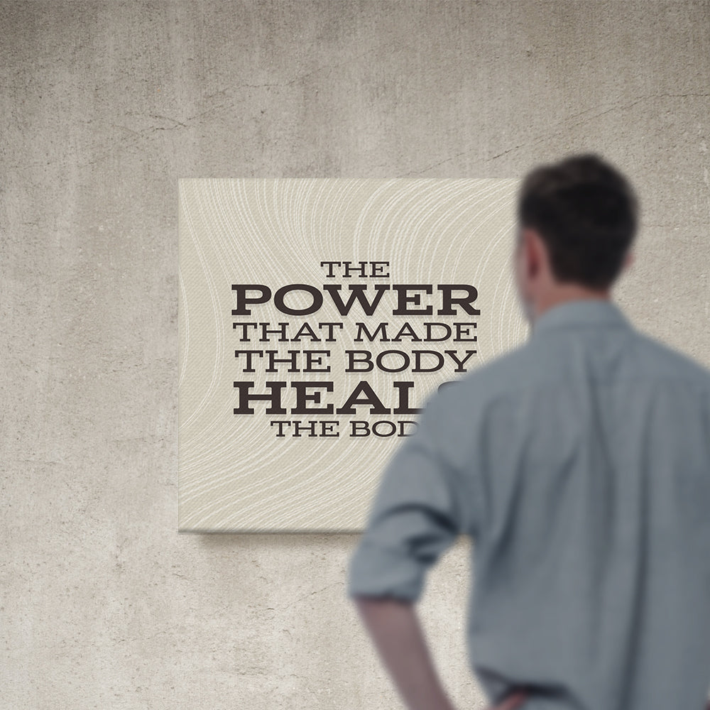 Chiropractic Poster: The Power That Made The Body Modern Tan Canvas Wrap