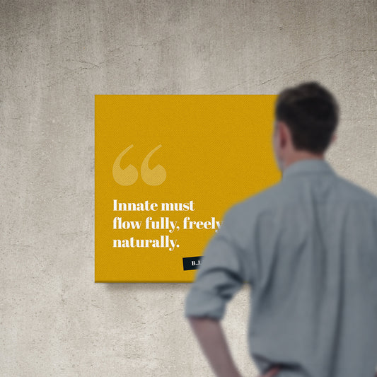 Chiropractic Poster: BJ Palmer Quote Innate Orange Canvas Wrap