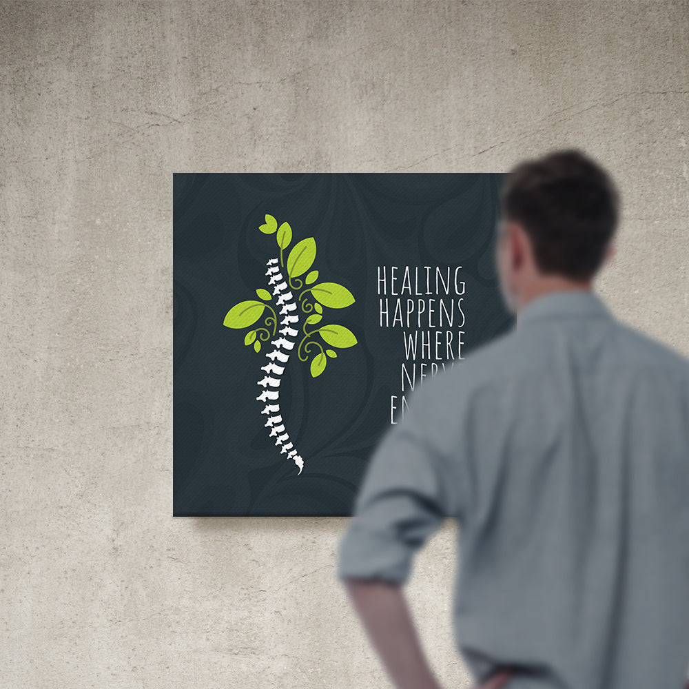Chiropractic Poster: Healing Nerve Energy Canvas Wrap