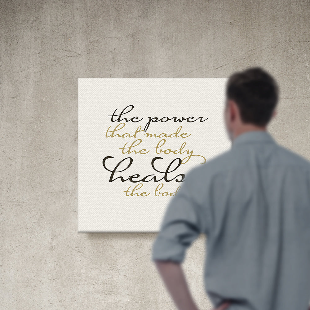Chiropractic Poster: The Power / Elegant Font Canvas Wrap