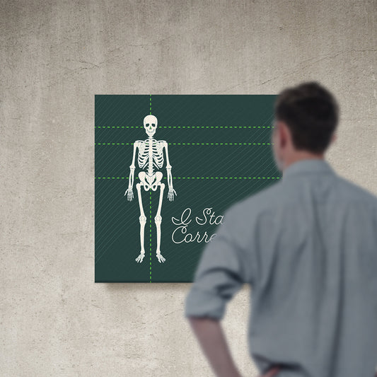 Chiropractic Poster: I Stand Corrected - Whole Body Canvas Wrap