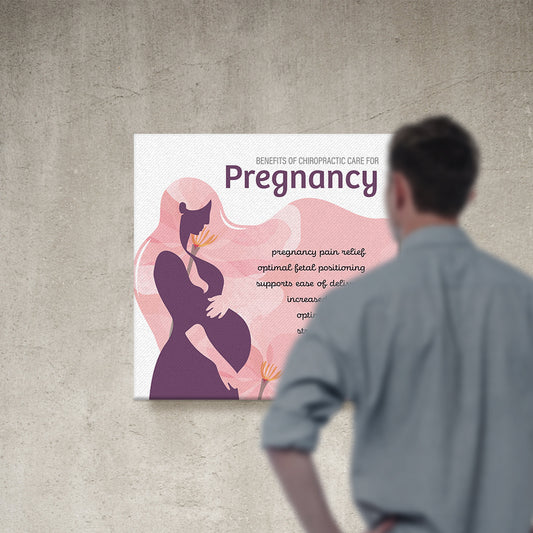 Chiropractic Poster: Benefits Pregnancy White Canvas Wrap