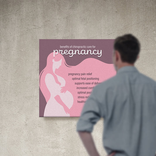 Chiropractic Poster: Benefits Pregnancy Pink Canvas