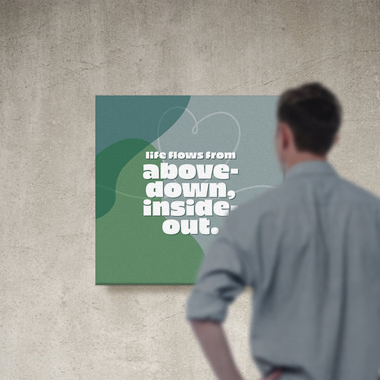 Chiropractic Poster: Above Down Inside Out Canvas