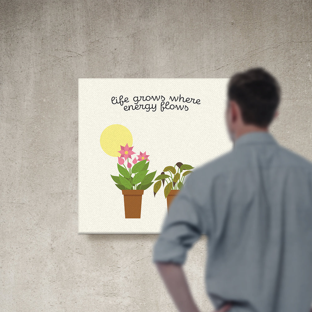 Chiropractic Poster: Life Grows Where Energy Flows Canvas