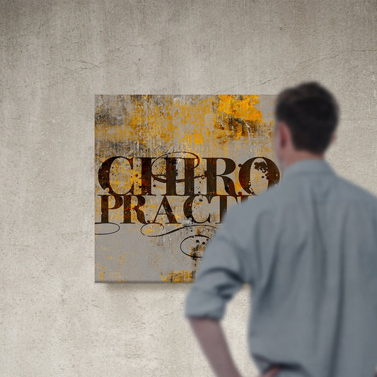 Chiropractic Poster: Grunge Chiropractic Canvas Wrap