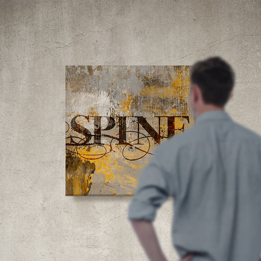 Chiropractic Poster: Grunge Spine Canvas Wrap