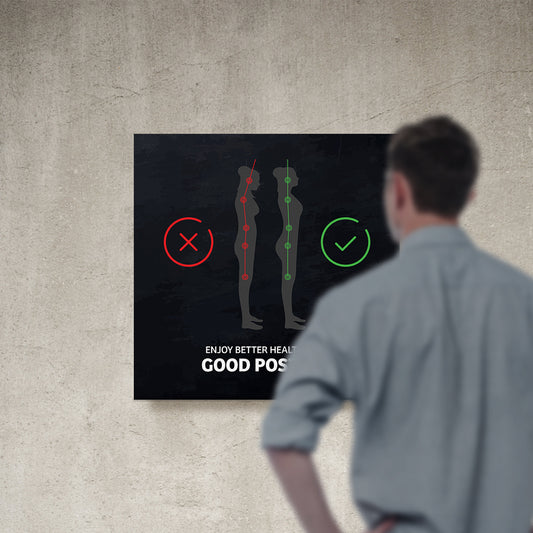 Chiropractic Poster: Better Health With Good Posture Canvas Wrap