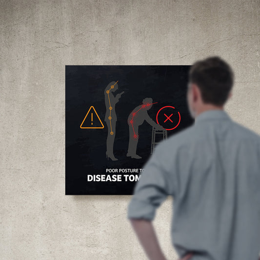 Chiropractic Poster: Poor Posture Today, Disease Tomorrow Canvas Wrap