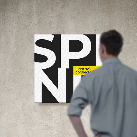 Chiropractic Poster: Spine Modern Large Letters Canvas Wrap