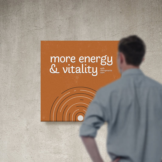 Chiropractic Poster: More Energy & Vitality Canvas Wrap