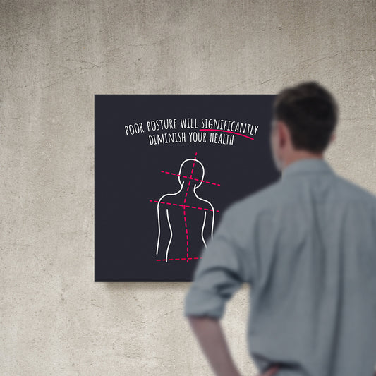 Chiropractic Poster: Poor Posture Will Diminish Your Health Canvas Wrap