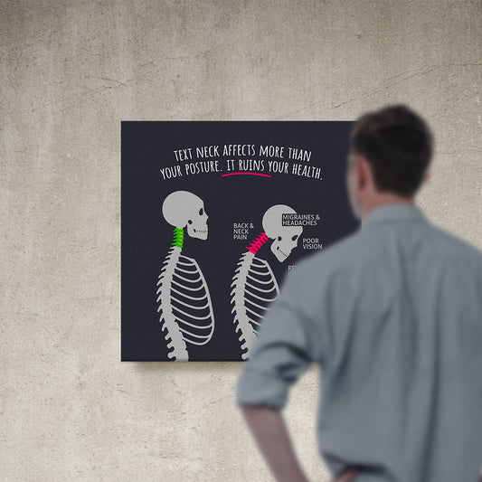 Chiropractic Poster: Text Neck Ruins Your Health Canvas Wrap