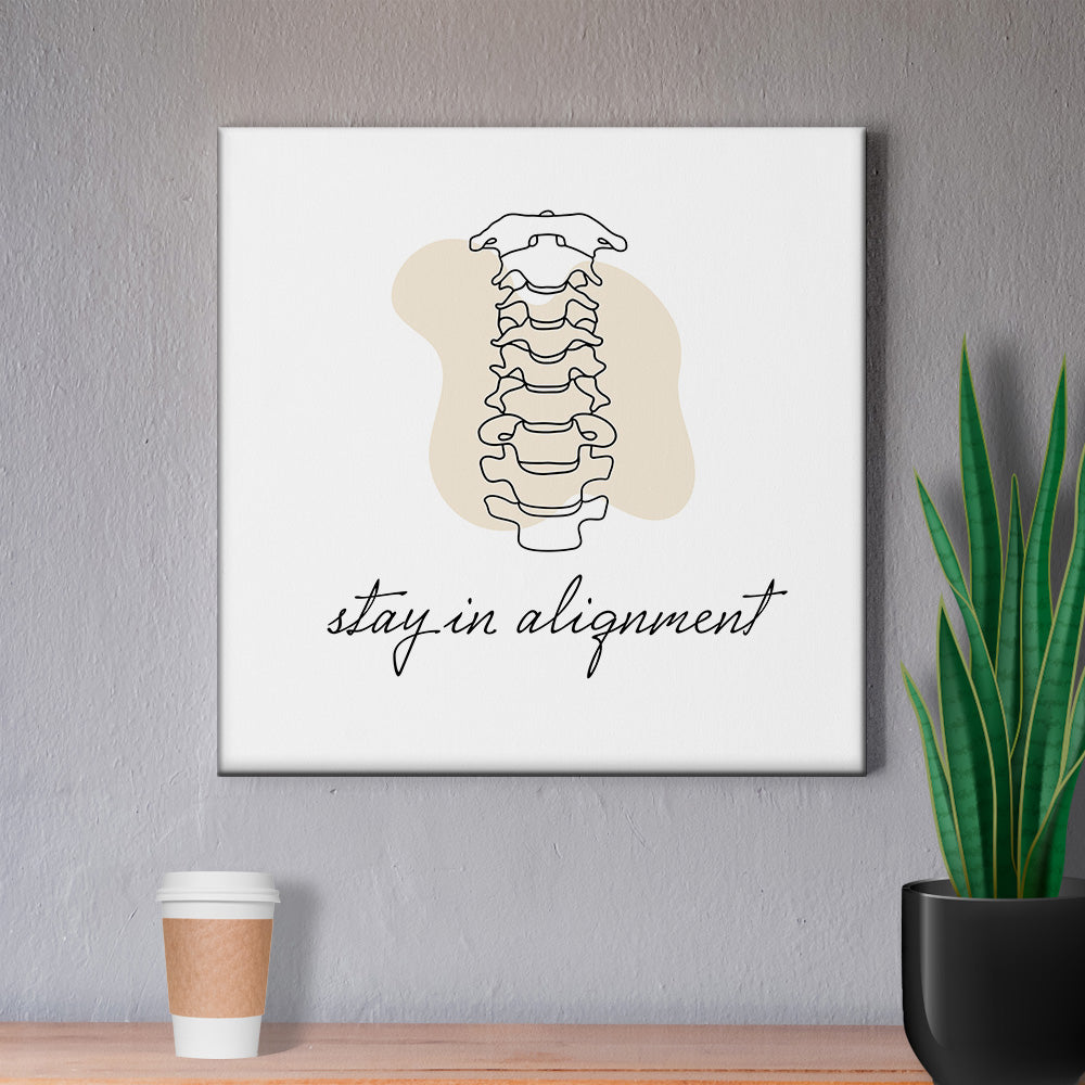 Chiropractic Poster: Stay in Alignment Canvas Wrap