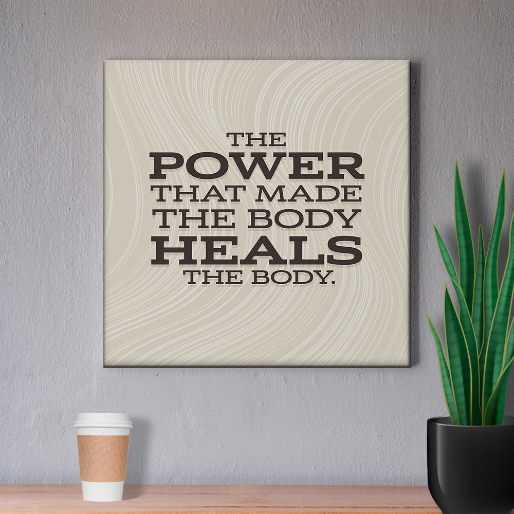Chiropractic Poster: The Power That Made The Body Modern Tan Canvas Wrap