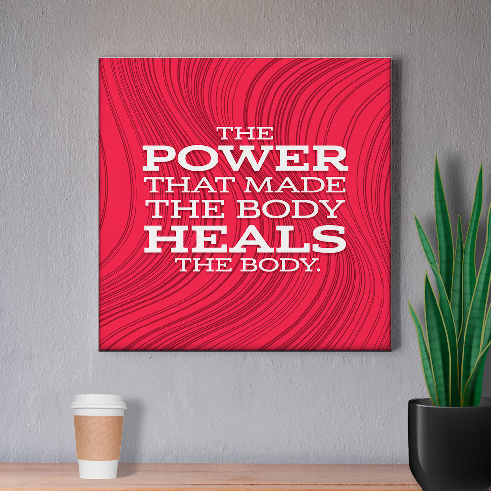 Chiropractic Poster: The Power That Made The Body Modern Red Canvas Wrap