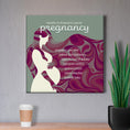 Load image into Gallery viewer, Chiropractic Poster: Benefits Pregnancy Green Canvas Wrap
