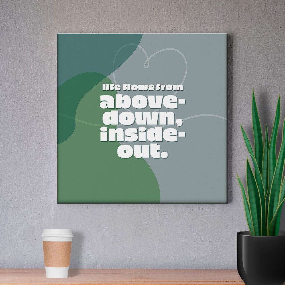 Chiropractic Poster: Above Down Inside Out Canvas