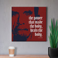 Load image into Gallery viewer, Chiropractic Poster: The Power That Made The Body Dark Red Canvas Wrap
