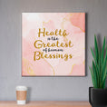 Load image into Gallery viewer, Chiropractic Poster: Health is the Greatest of Human Blessings Boho Canvas Wrap
